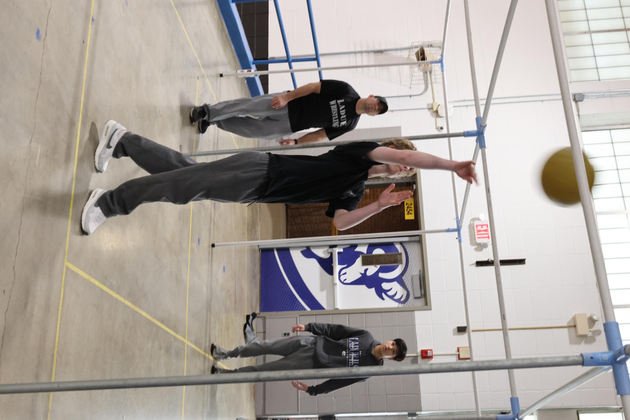 Team Sports plays Nine Square during class Feb. 24