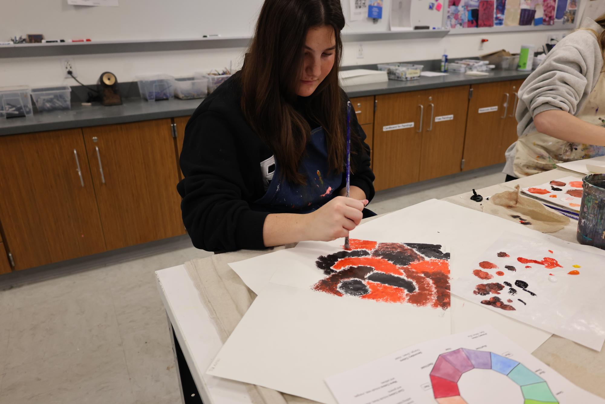Painting I learns about watercolors Jan. 12