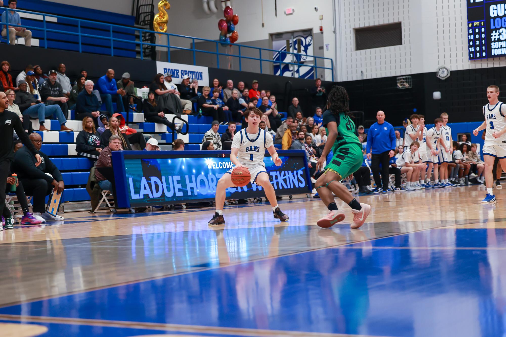 Boys varsity basketball plays against Pattonville Feb. 20