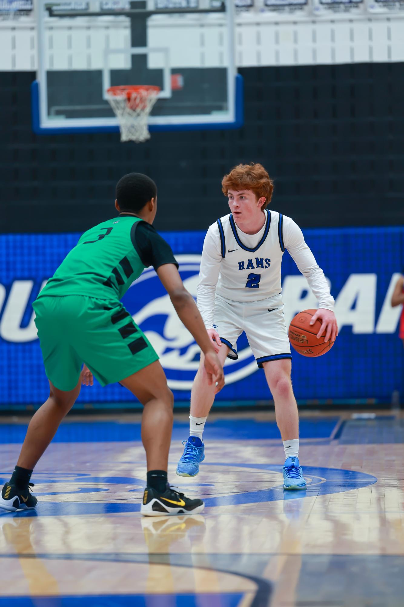 Boys varsity basketball plays against Pattonville Feb. 20