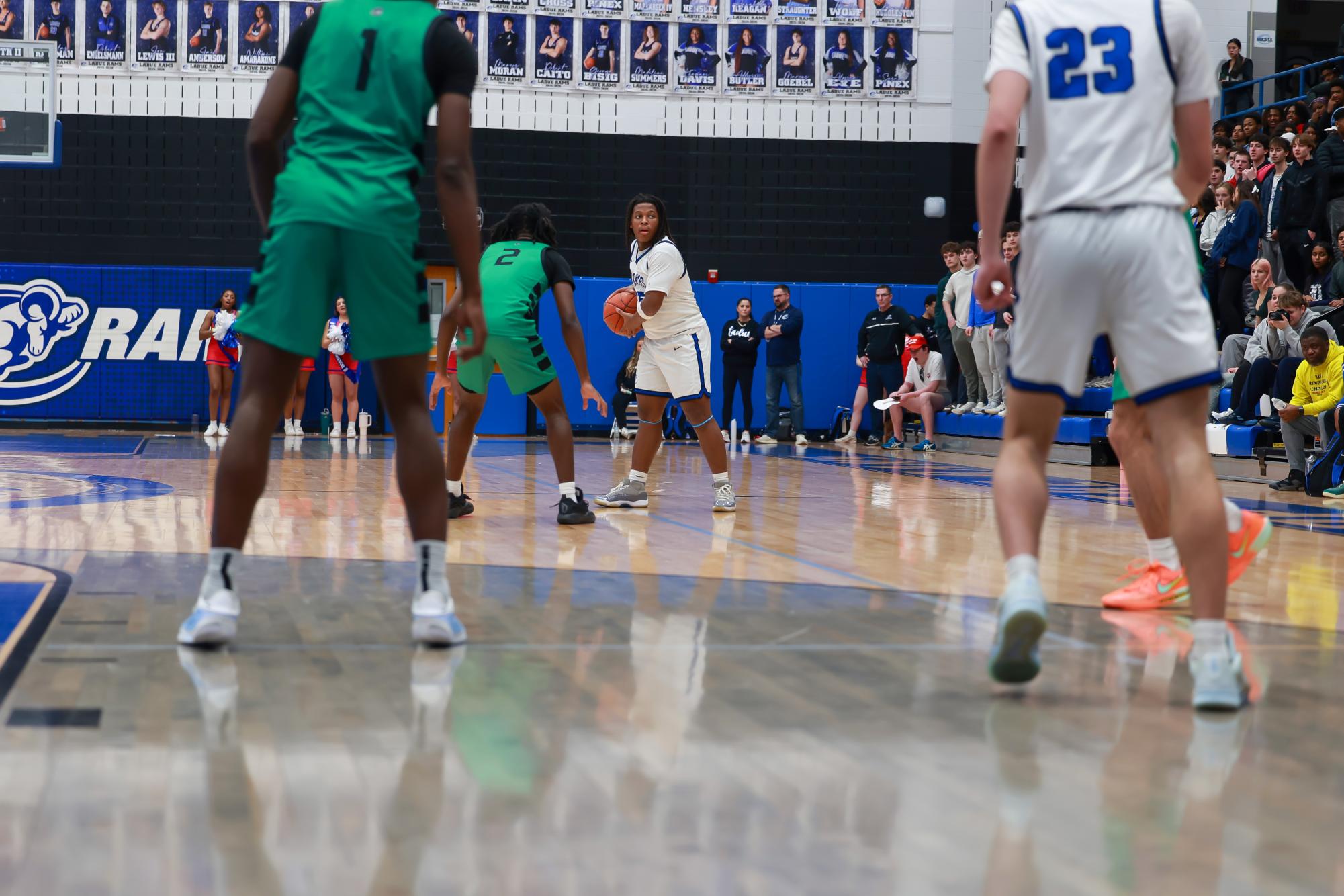 Boys varsity basketball plays against Pattonville Feb. 20