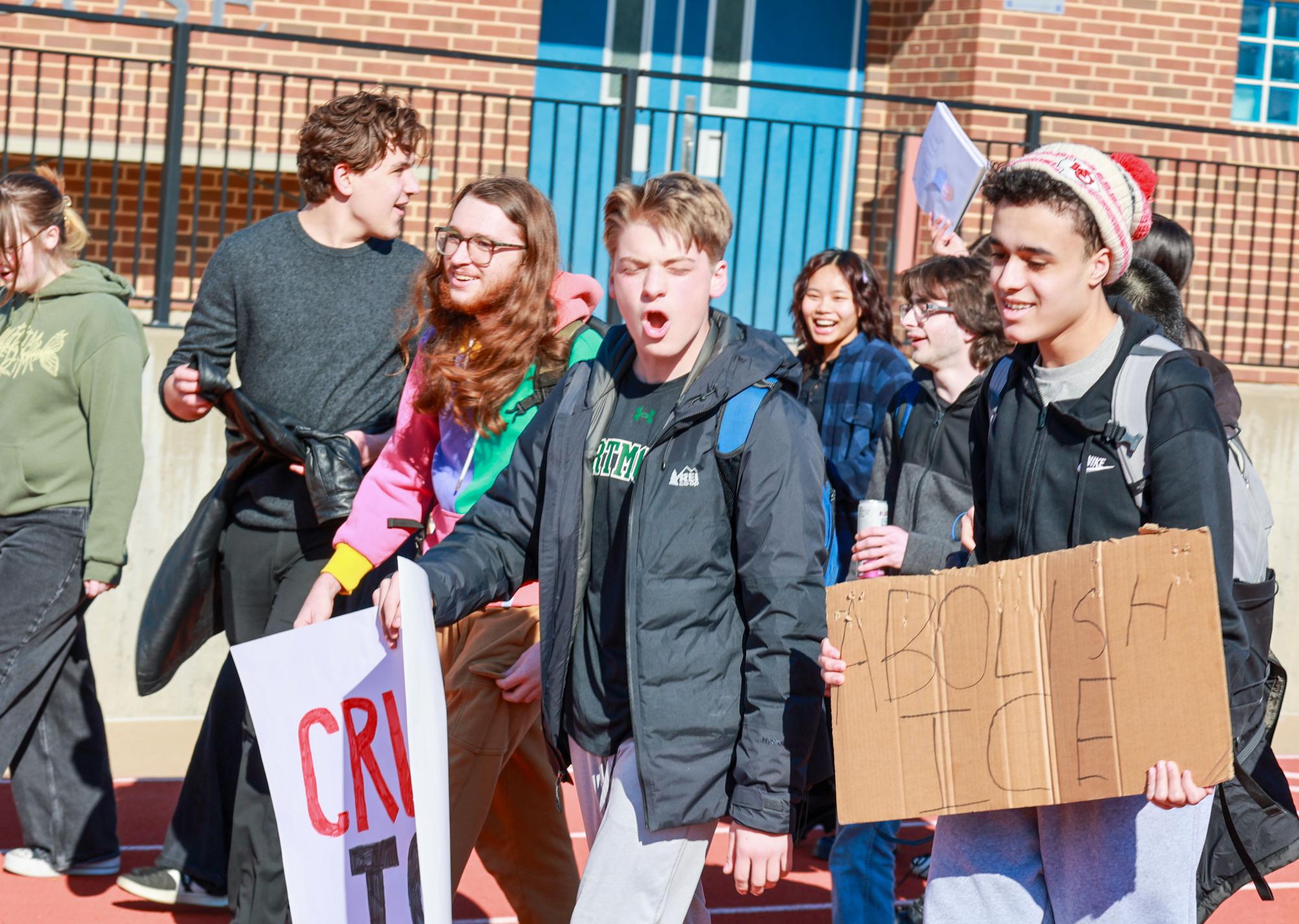 Students Participate in ICE Walkout Feb. 12