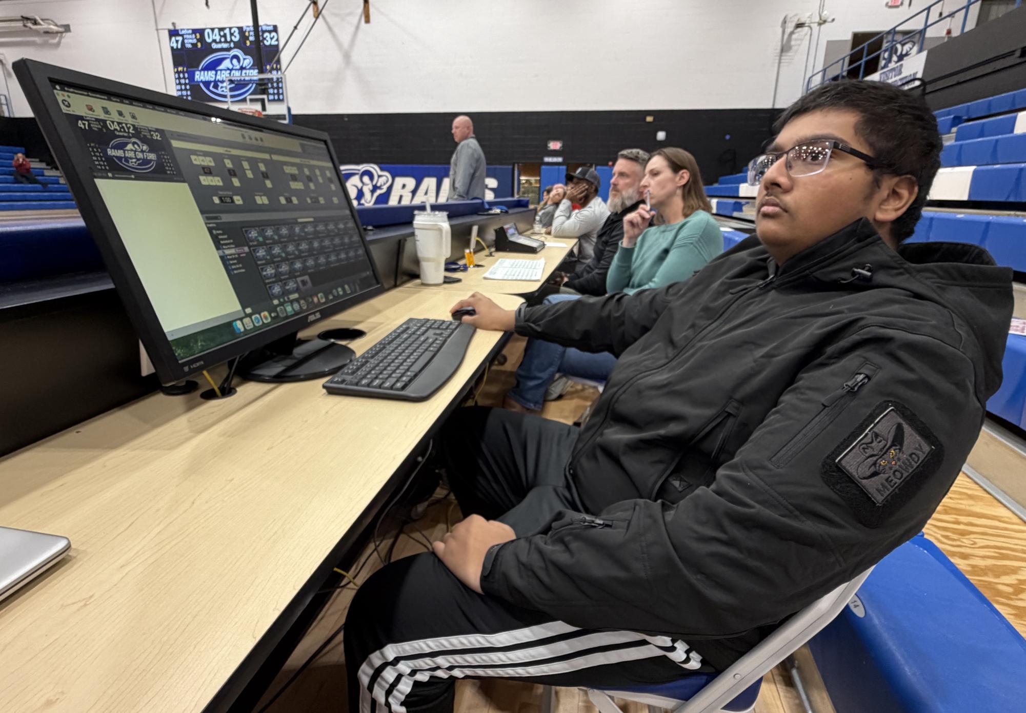 Digital Scoreboard Crew Runs Graphics at Girls Basketball Games Jan. 15