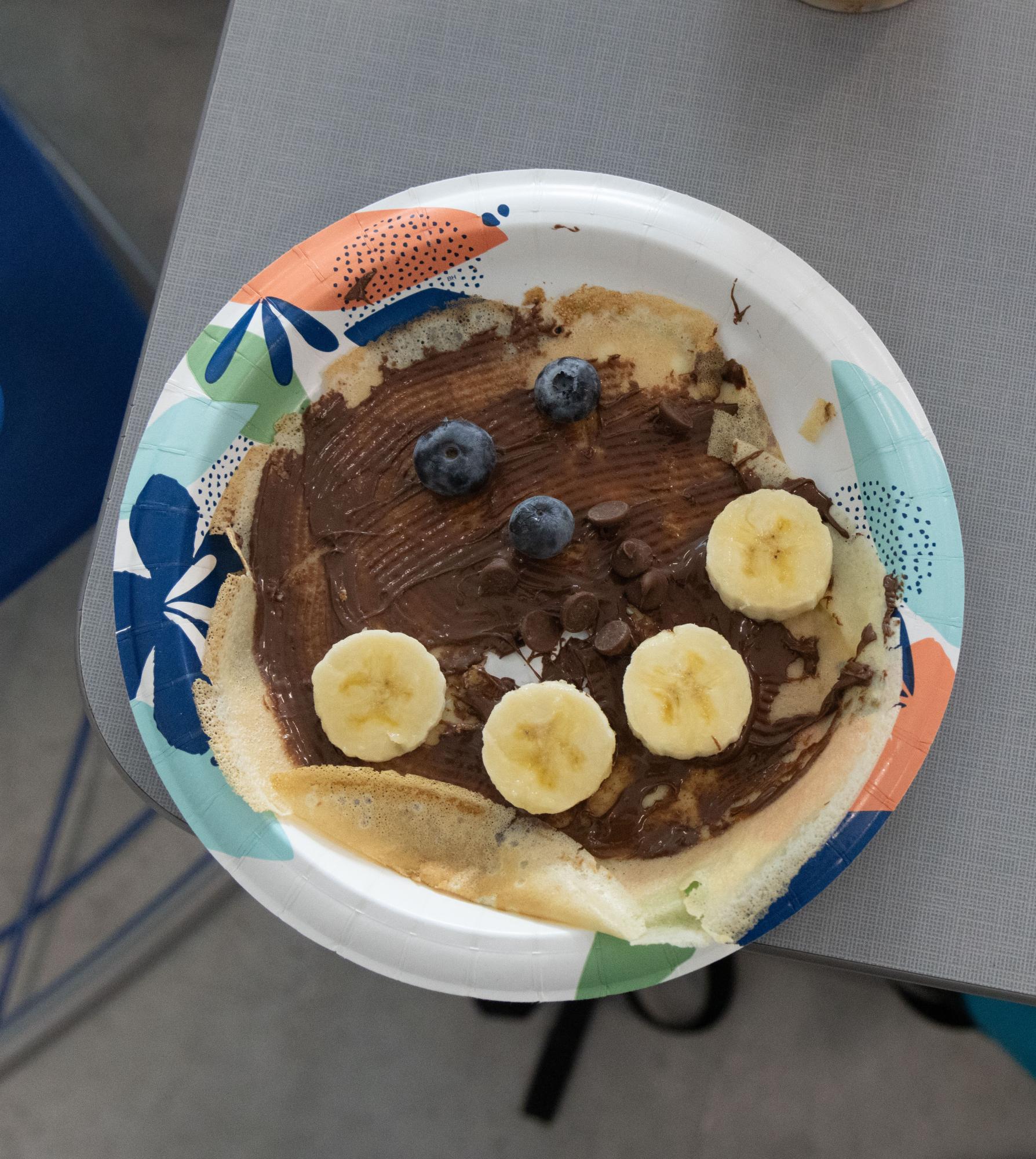 AP French students celebrate La Chandeleur by making crêpes in class