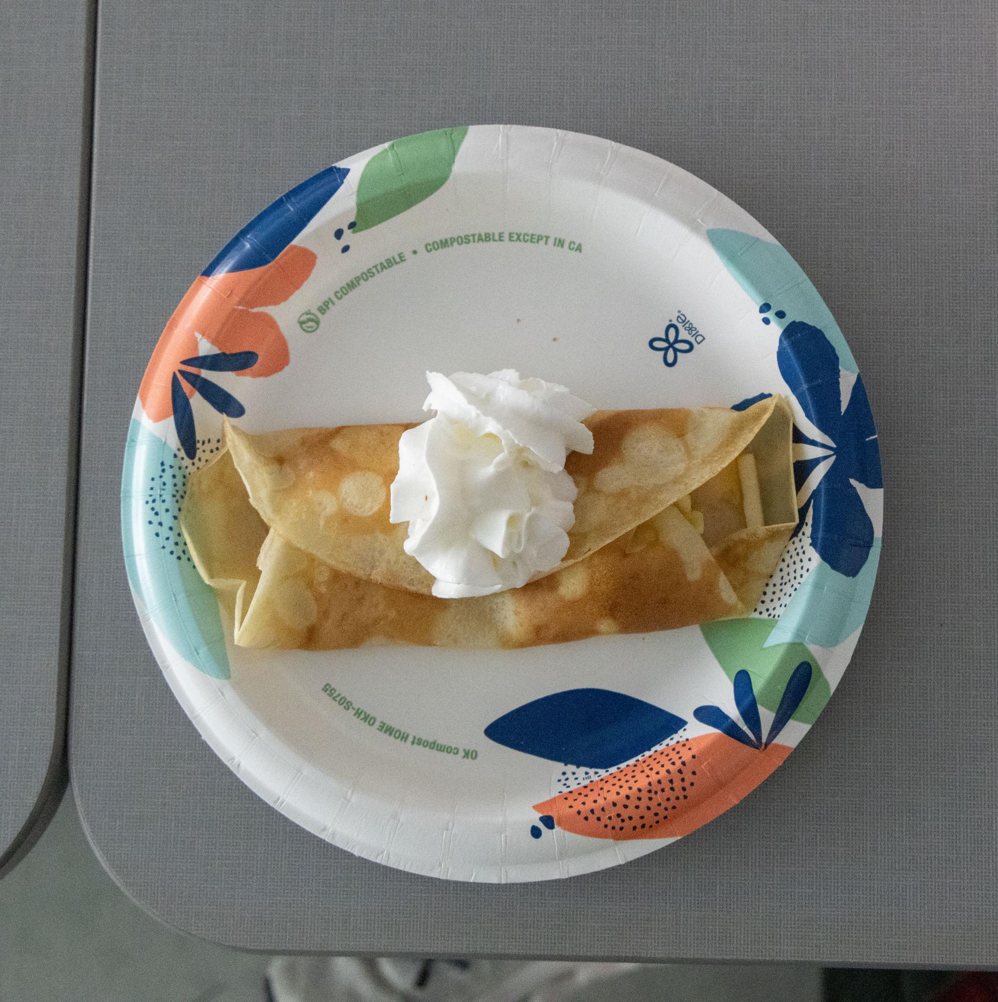 AP French students celebrate La Chandeleur by making crêpes in class