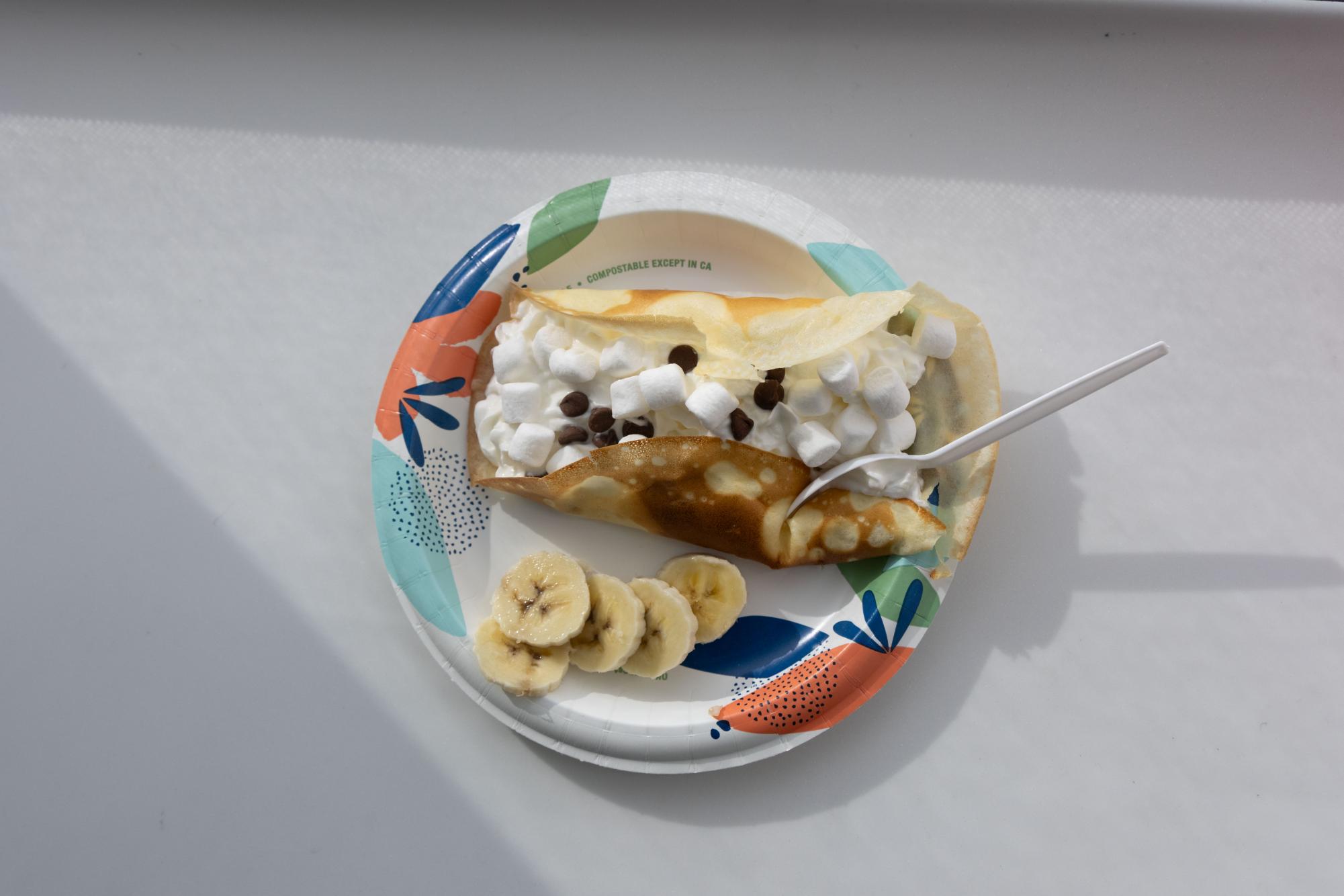 AP French students celebrate La Chandeleur by making crêpes in class