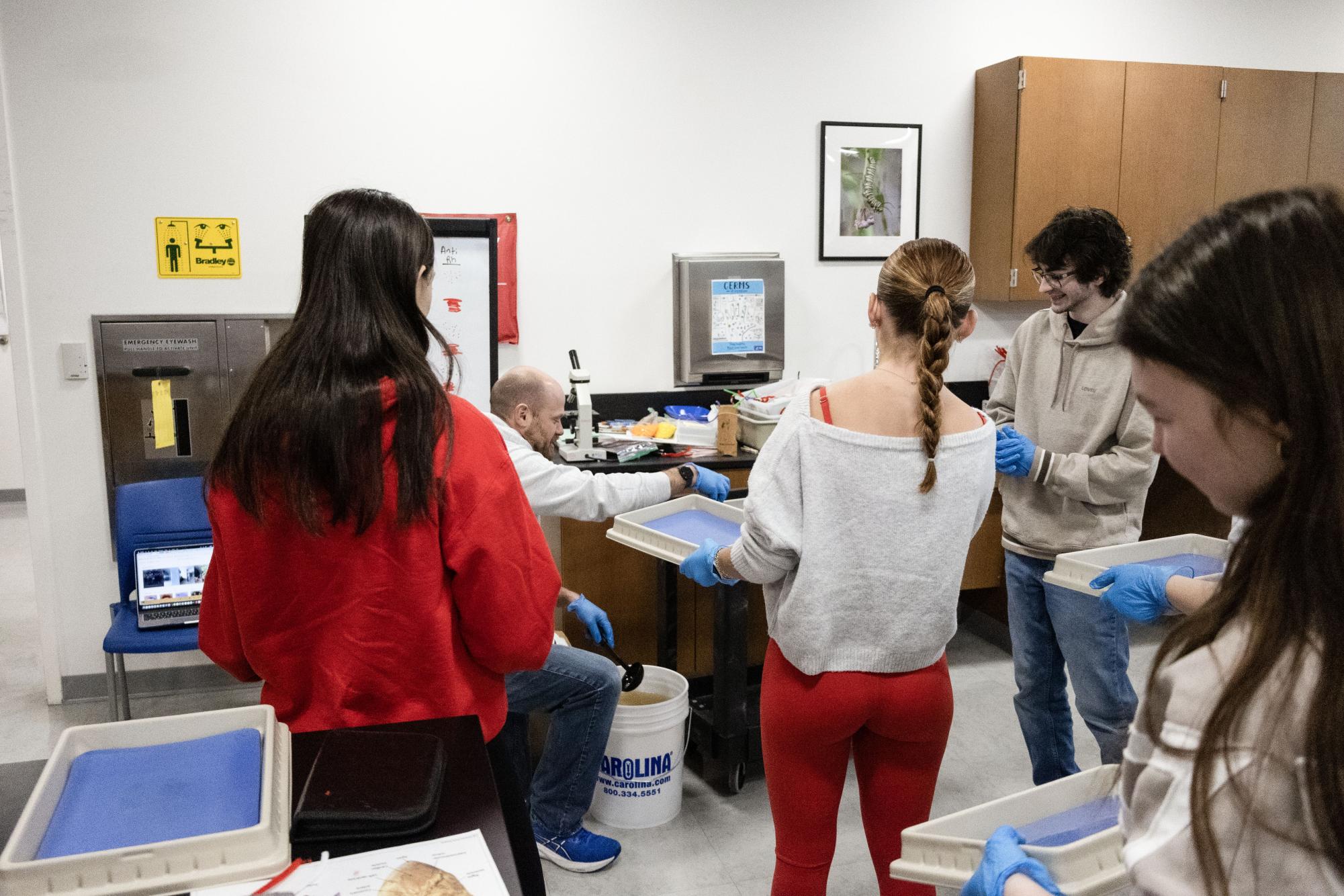 Anatomy and Physiology students complete sheep heart dissection Jan. 30