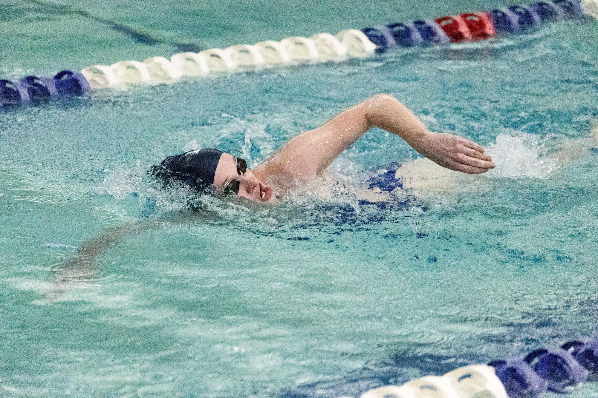 Girls swim faces off against Visitation Academy Feb. 10