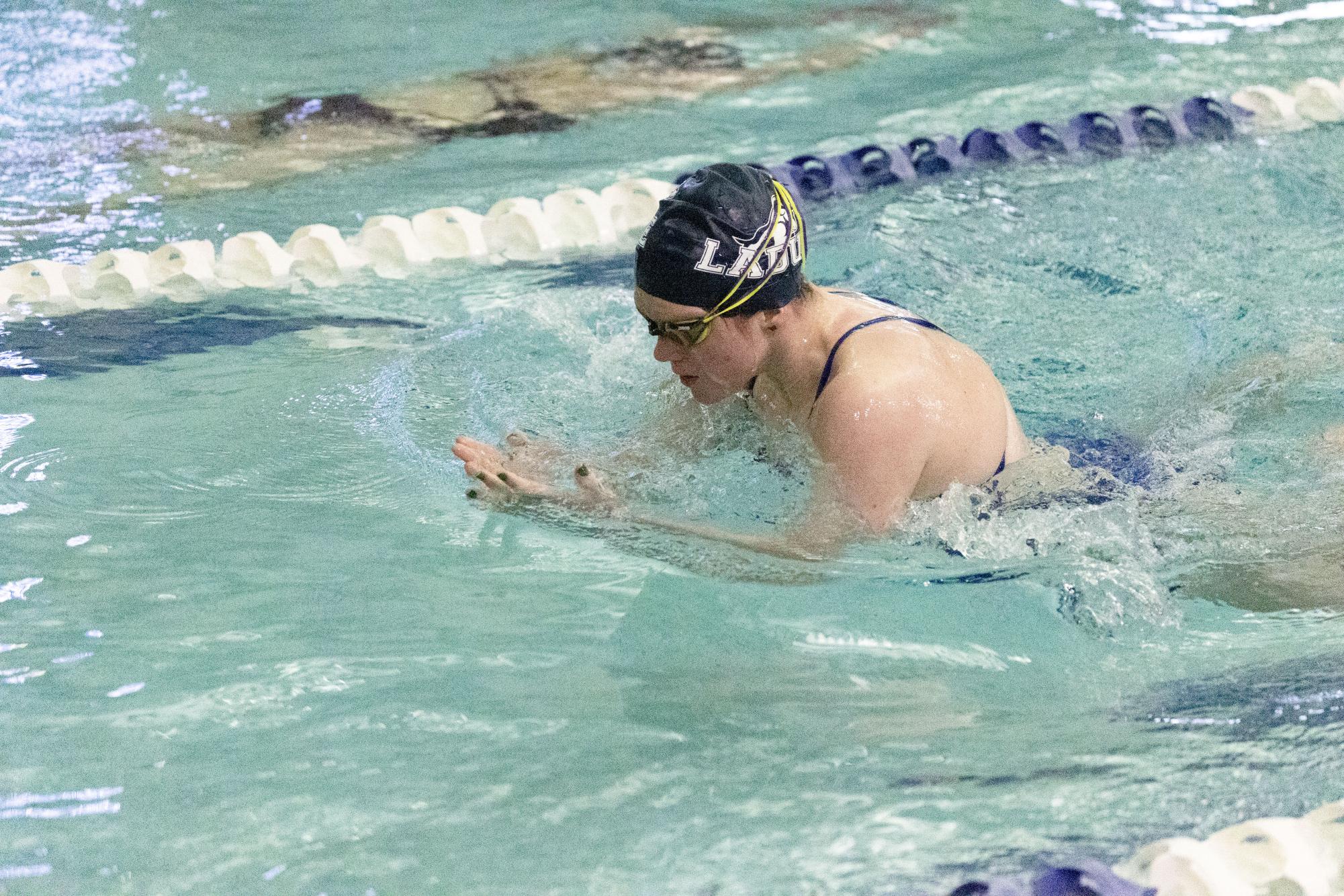 Girls swim faces off against Visitation Academy Feb. 10