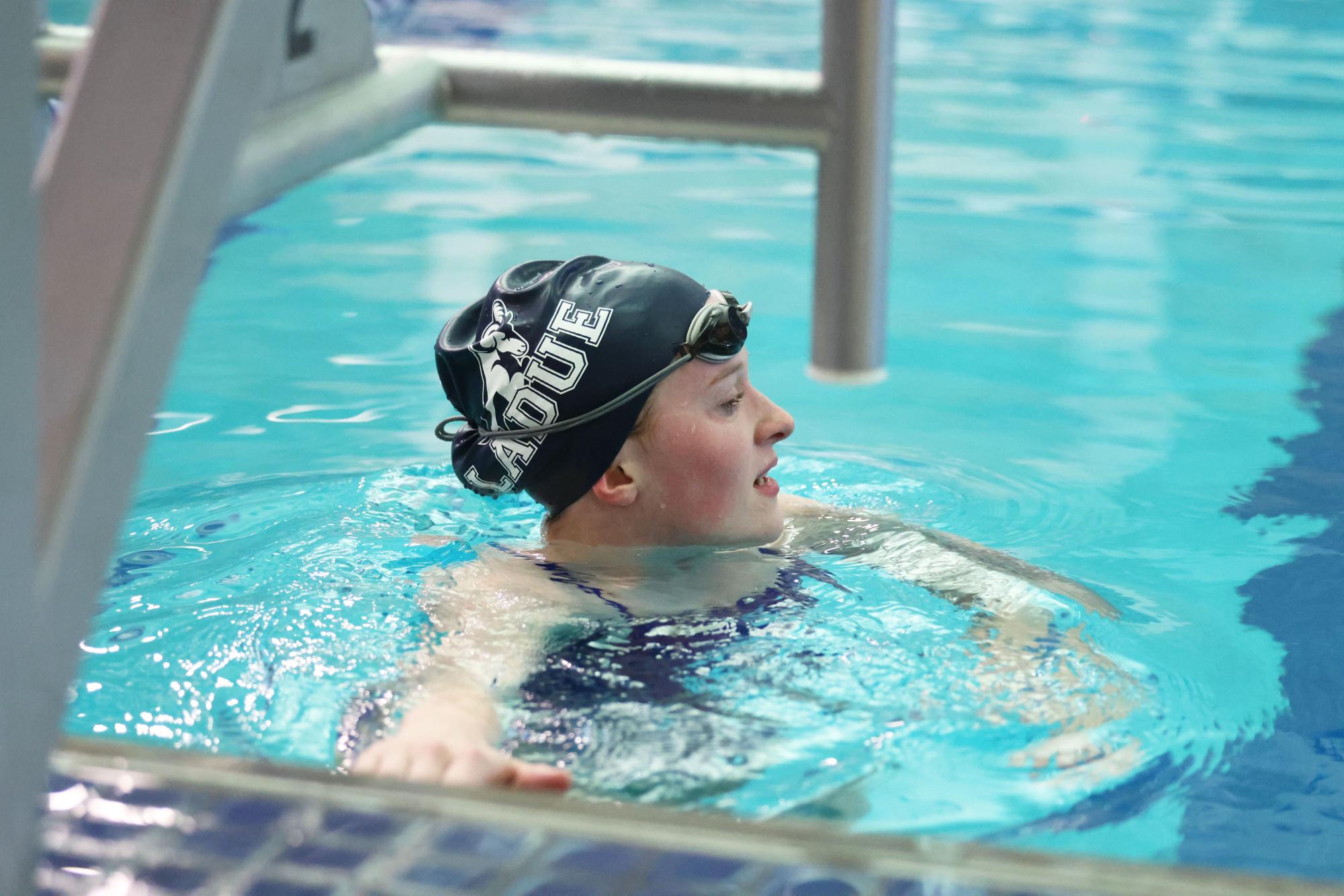 Girls swim faces off against Visitation Academy Feb. 10