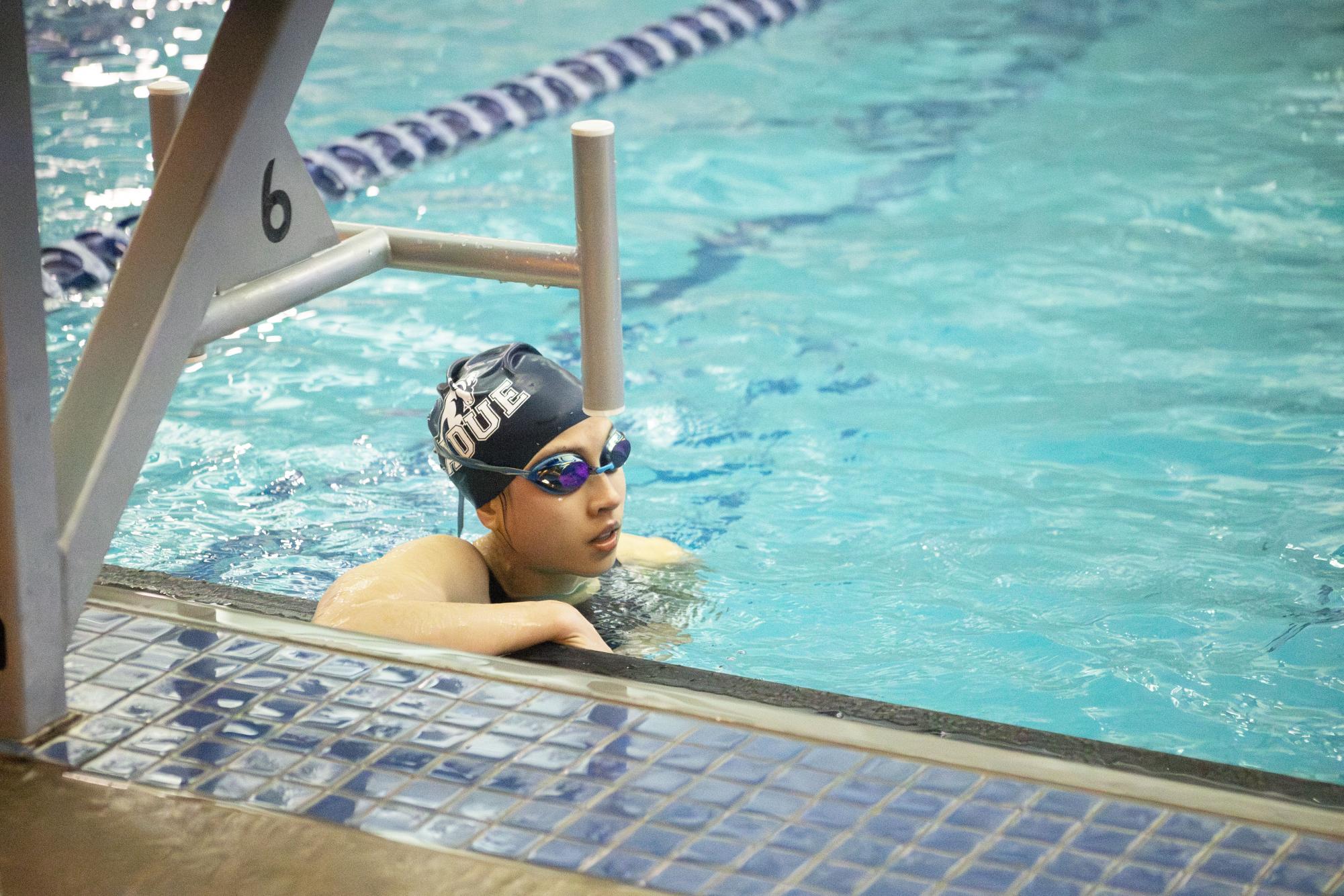 Girls swim team faces off in Red Pool Conference Meet Feb. 4