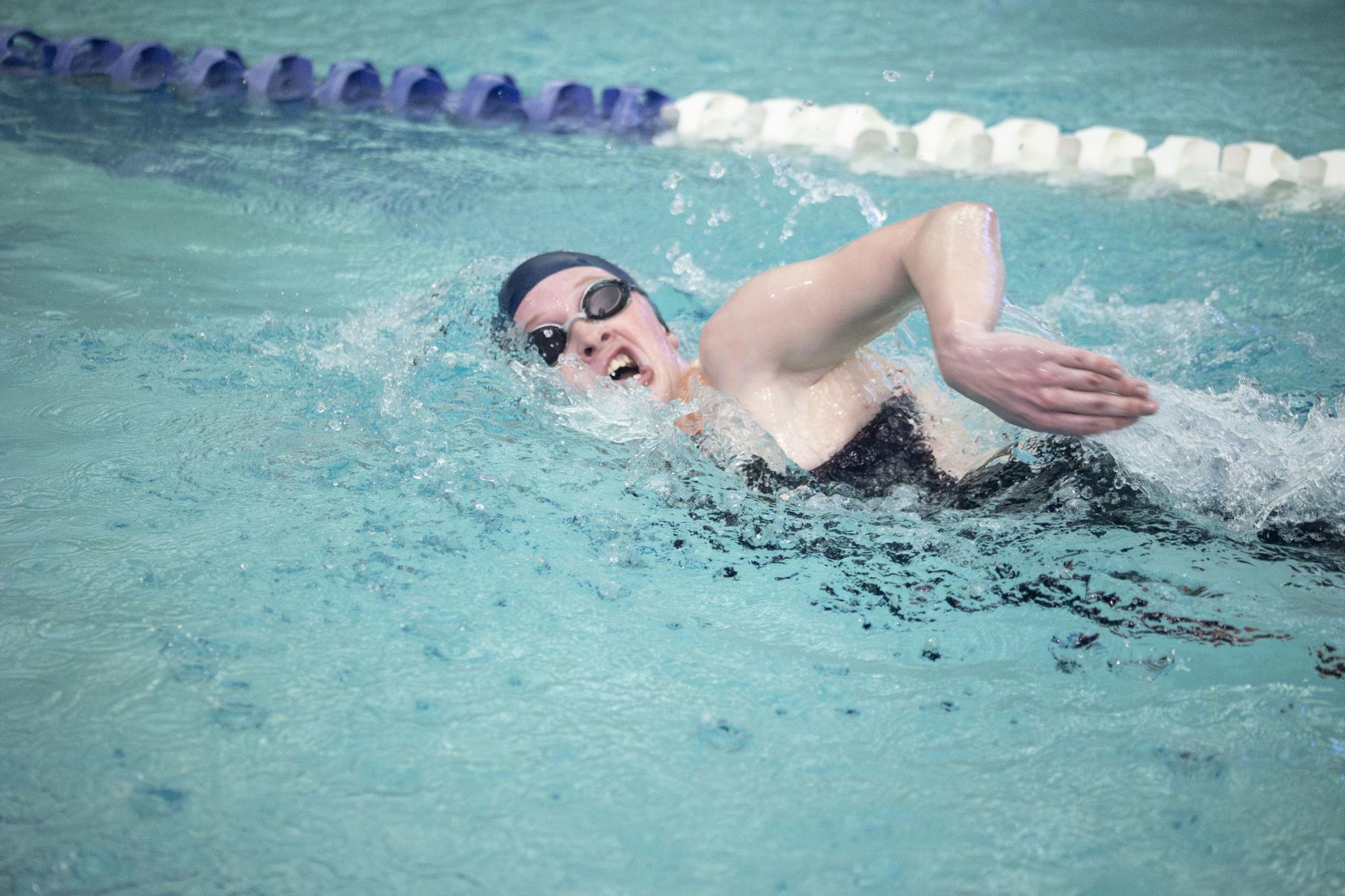Girls swim team faces off in Red Pool Conference Meet Feb. 4