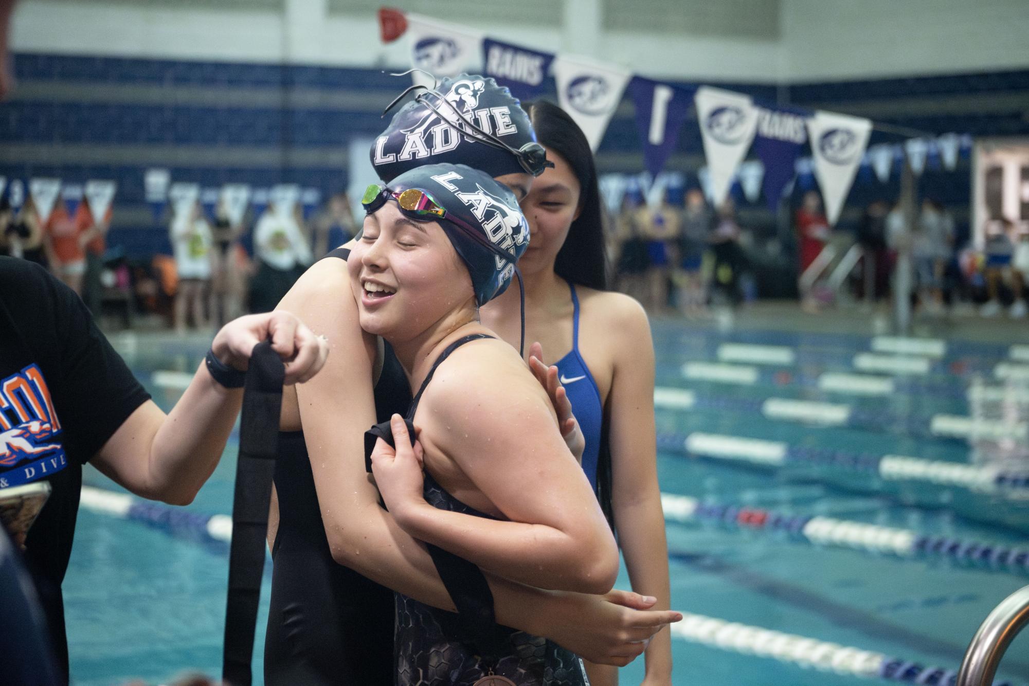 Girls swim team faces off in Red Pool Conference Meet Feb. 4