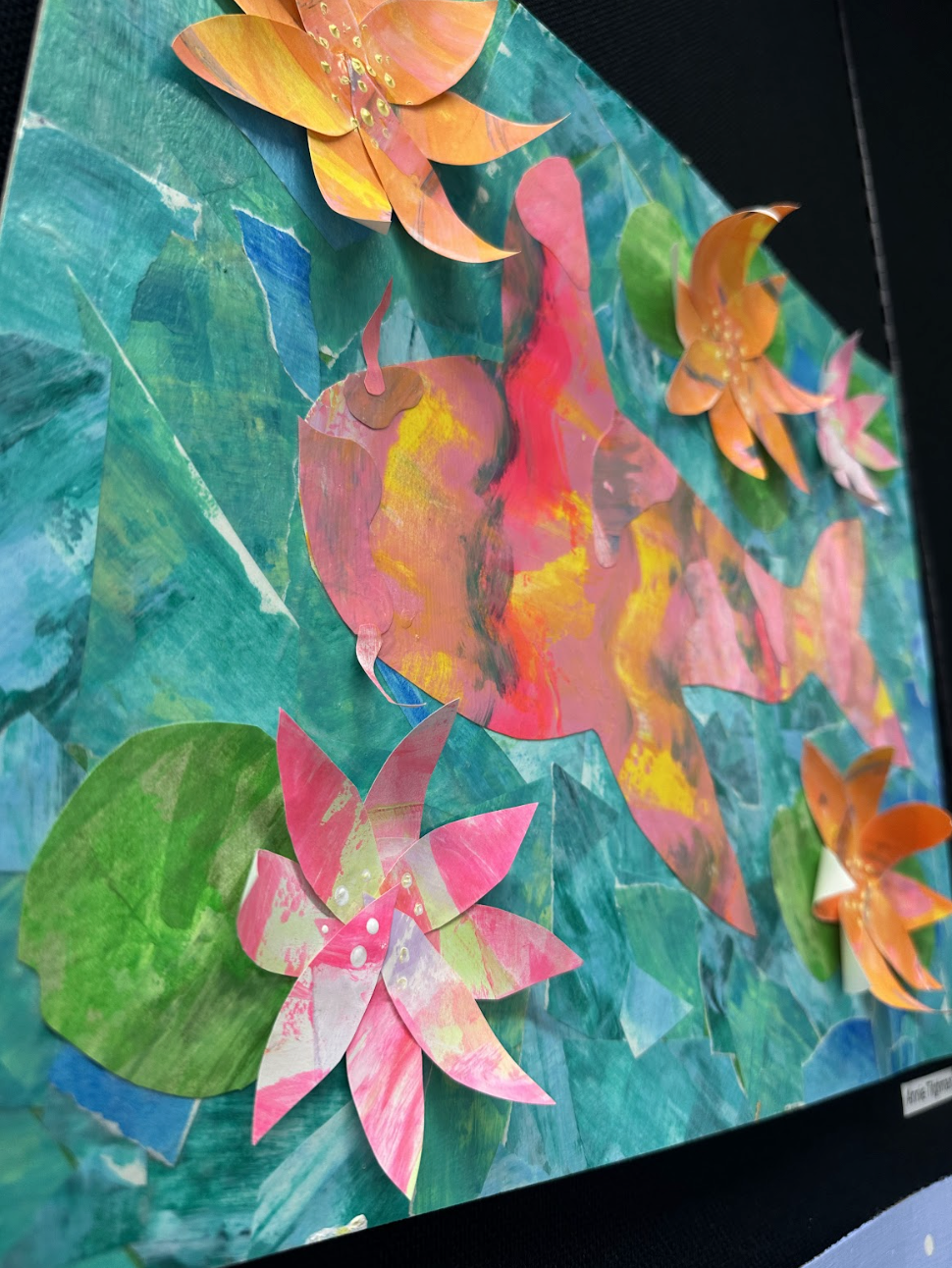 Painting I classes display abstract projects in Student Entrance Feb. 23
