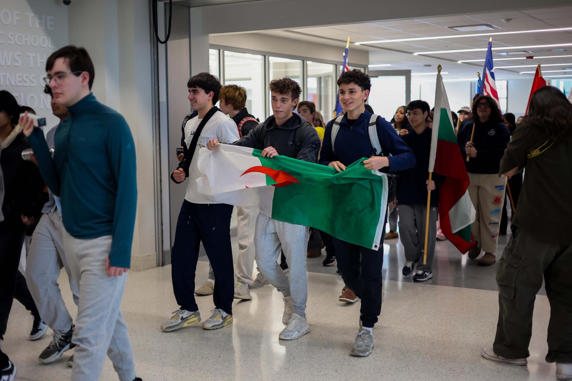 Students in World Language classes participate in Parade of Nations Feb. 23