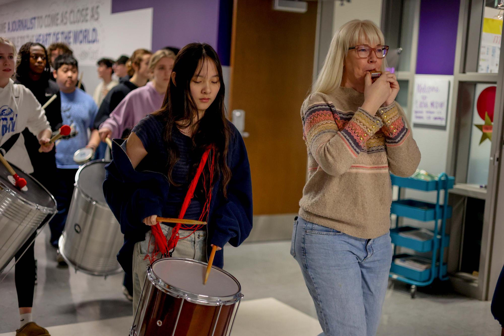 Students in World Language classes participate in Parade of Nations Feb. 23