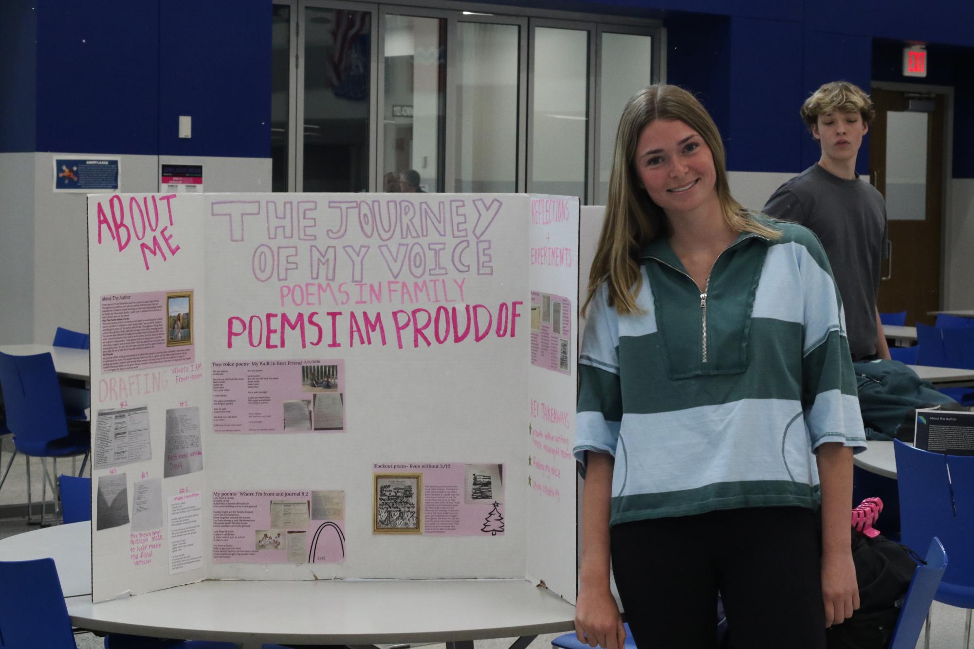 Creative Writing classes display poetry portfolio posters March 26