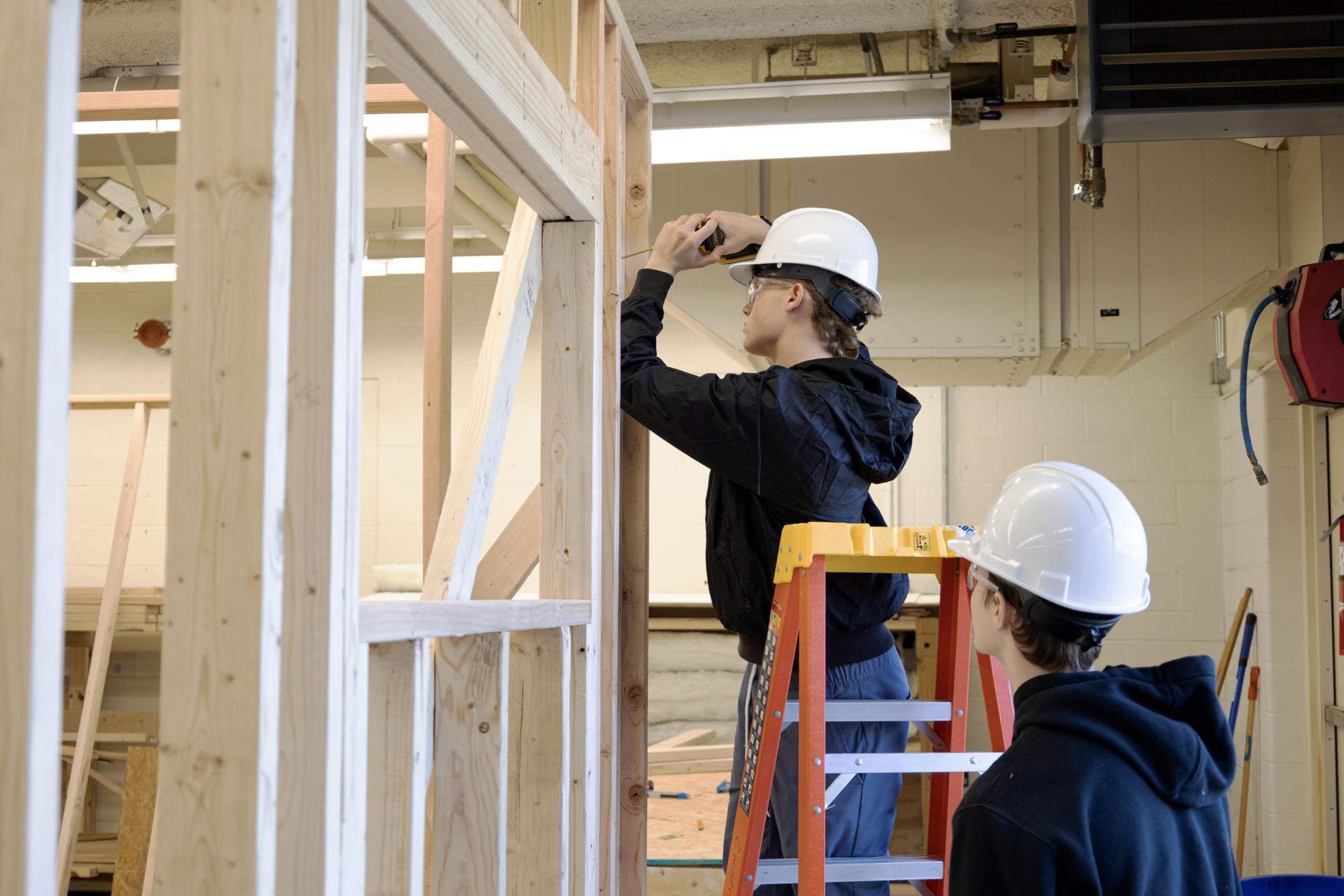 Ladue students work on Tiny House Project Feb. 26