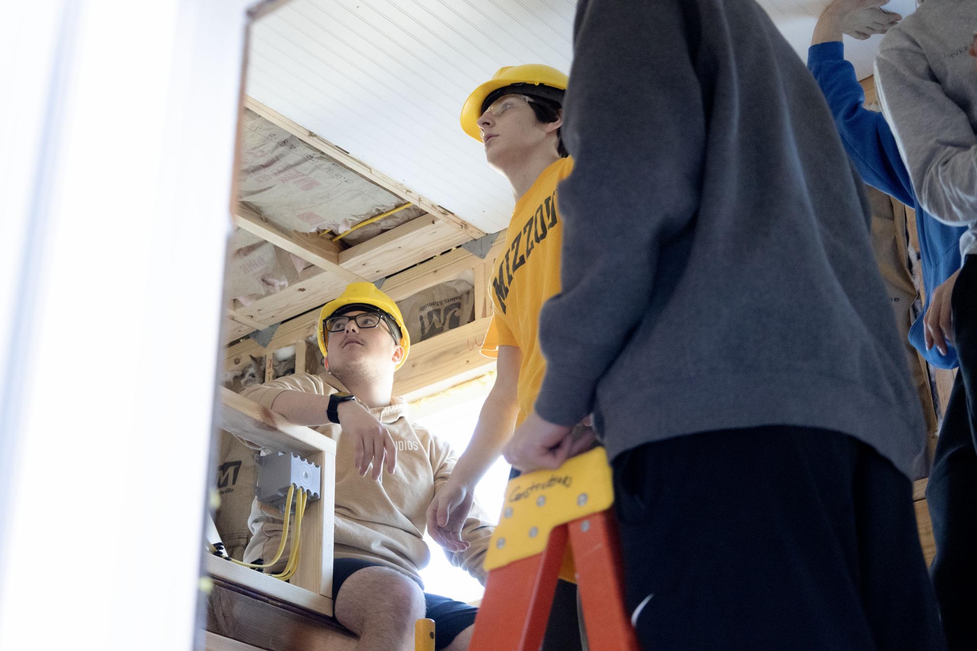 Ladue students work on Tiny House Project Feb. 26