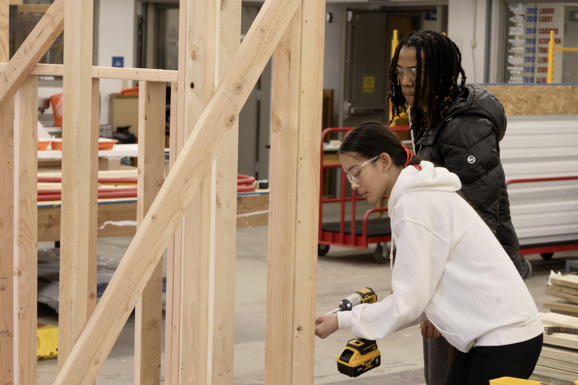 Ladue students work on Tiny House Project Feb. 26