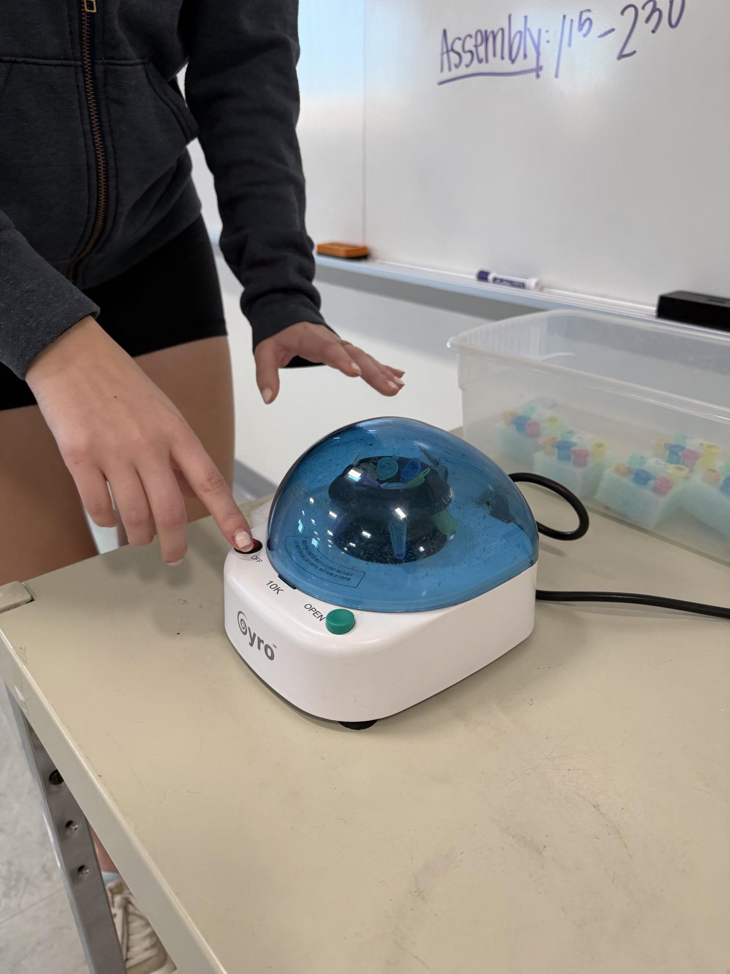 AP Biology students preform a gel electrophoresis