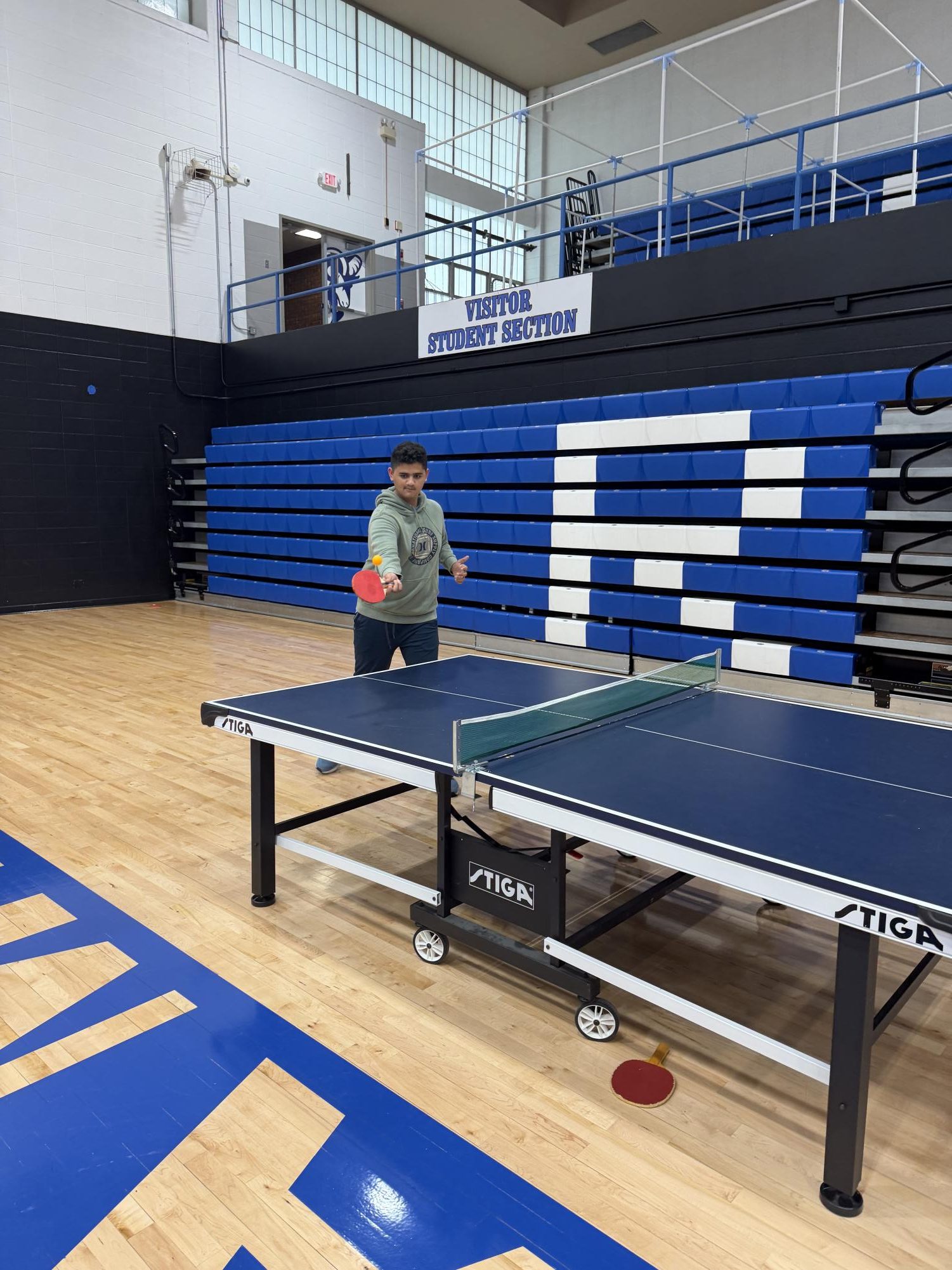 Freshman PE classes begin a new ping pong and pickleball unit