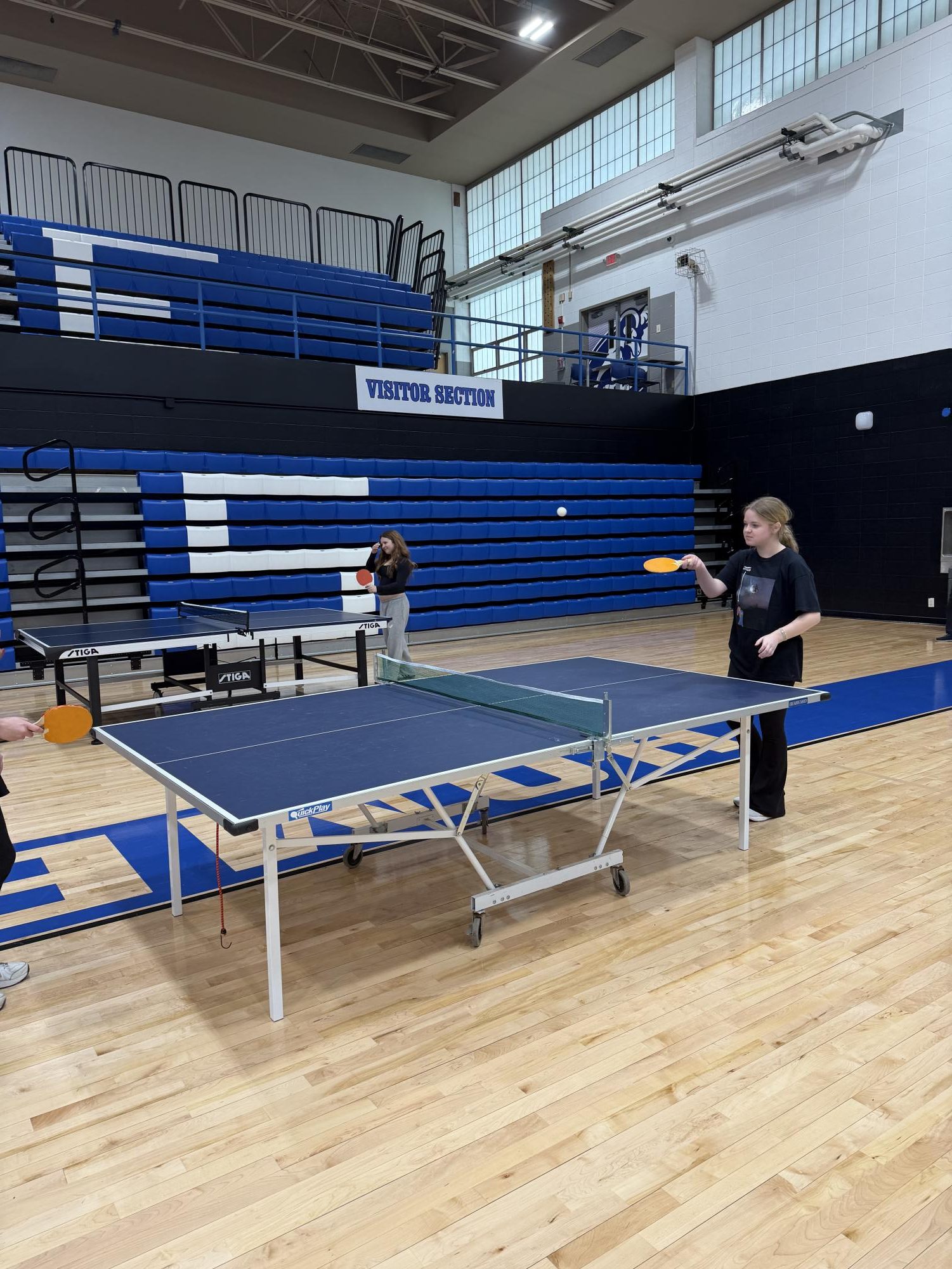 Freshman PE classes begin a new ping pong and pickleball unit