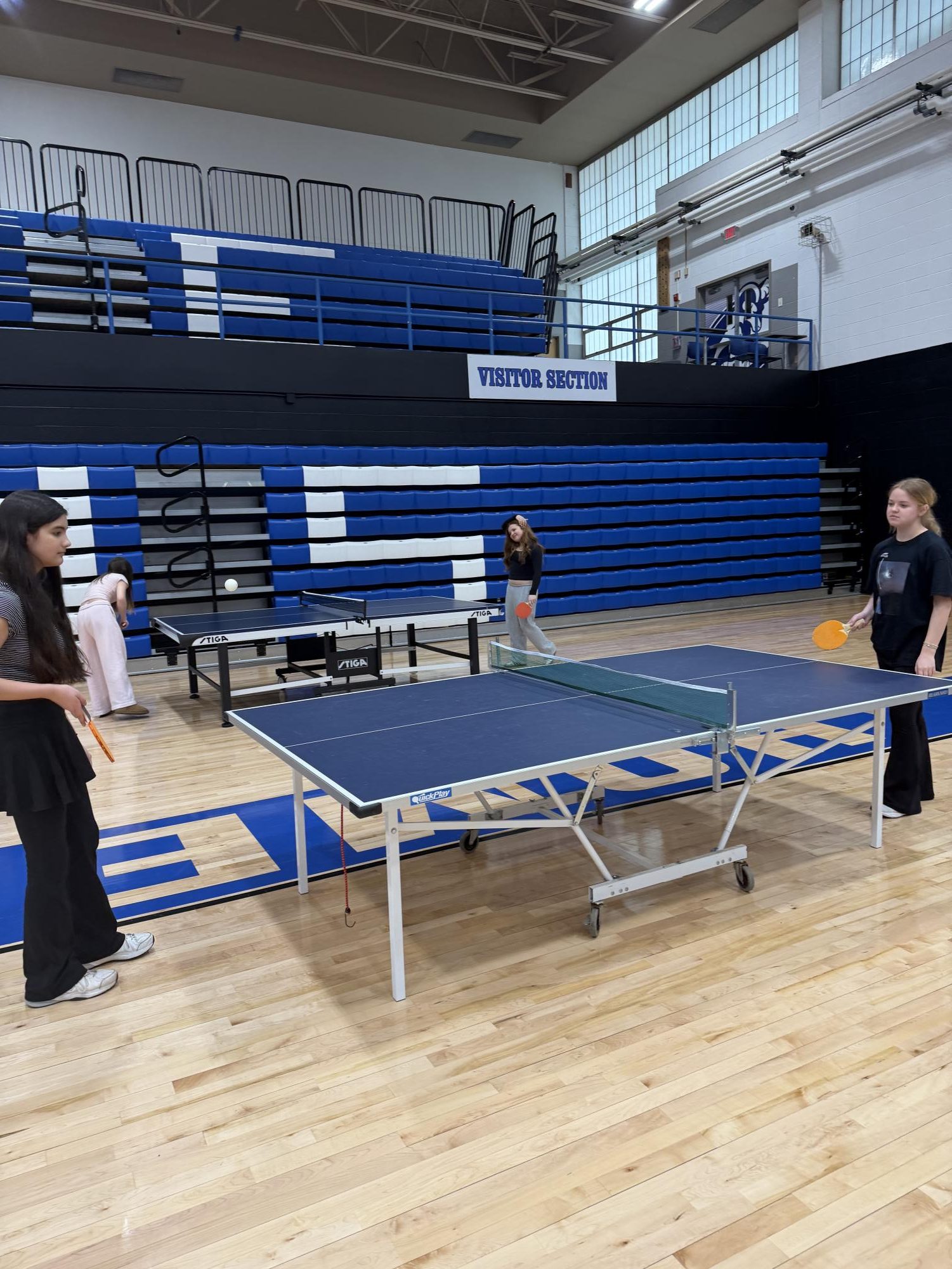 Freshman PE classes begin a new ping pong and pickleball unit