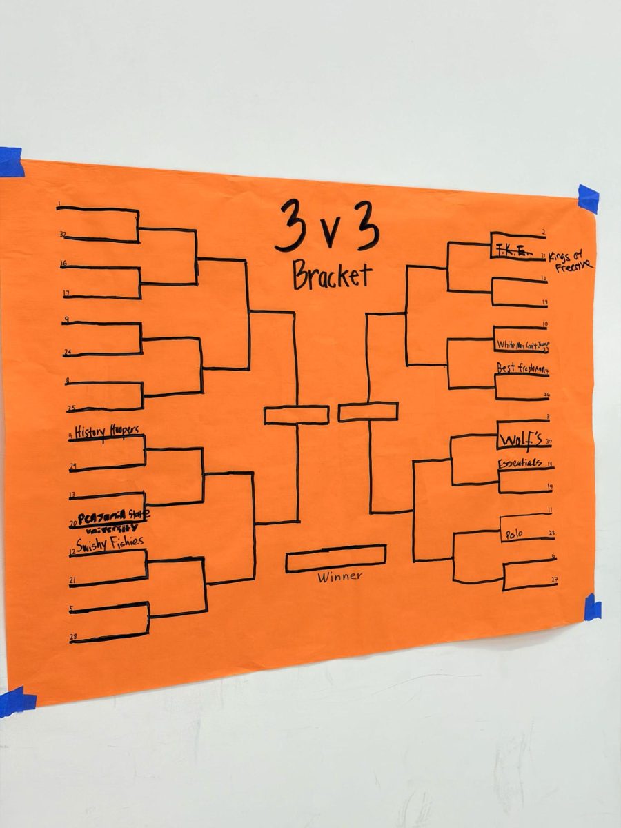 STUCO holds a ticket sale for spectator bracelets during lunch. The 3v3 game took place March 5. "I love getting to do things like this to help out for school events, I also love getting to see who wanted to sign up," Talia Poremba (10) said. 