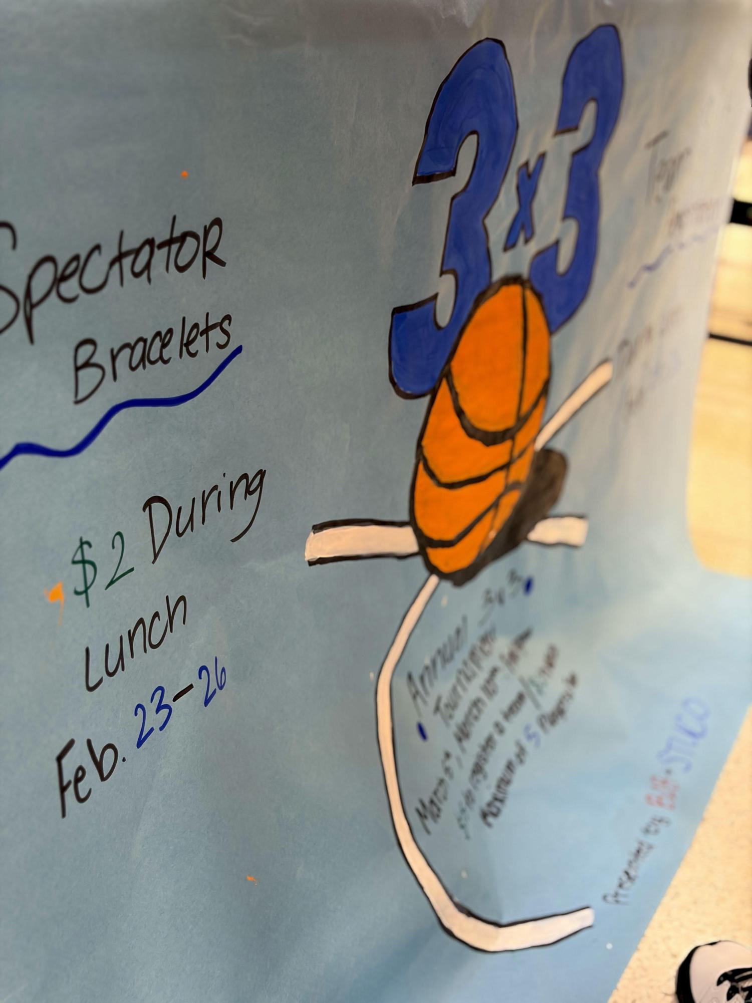 STUCO sells Bracket Tickets during Lunch Feb. 23