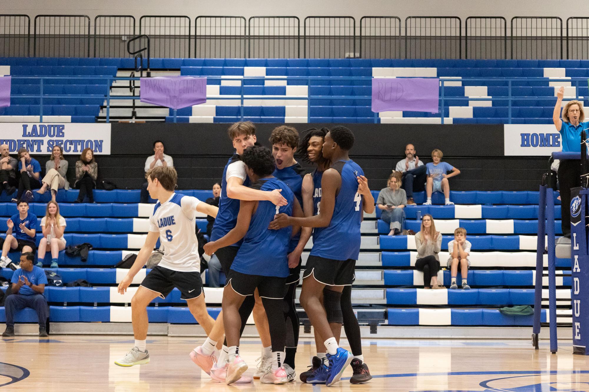 Boys varsity volleyball triumphs Mehlville 3-1 April 17