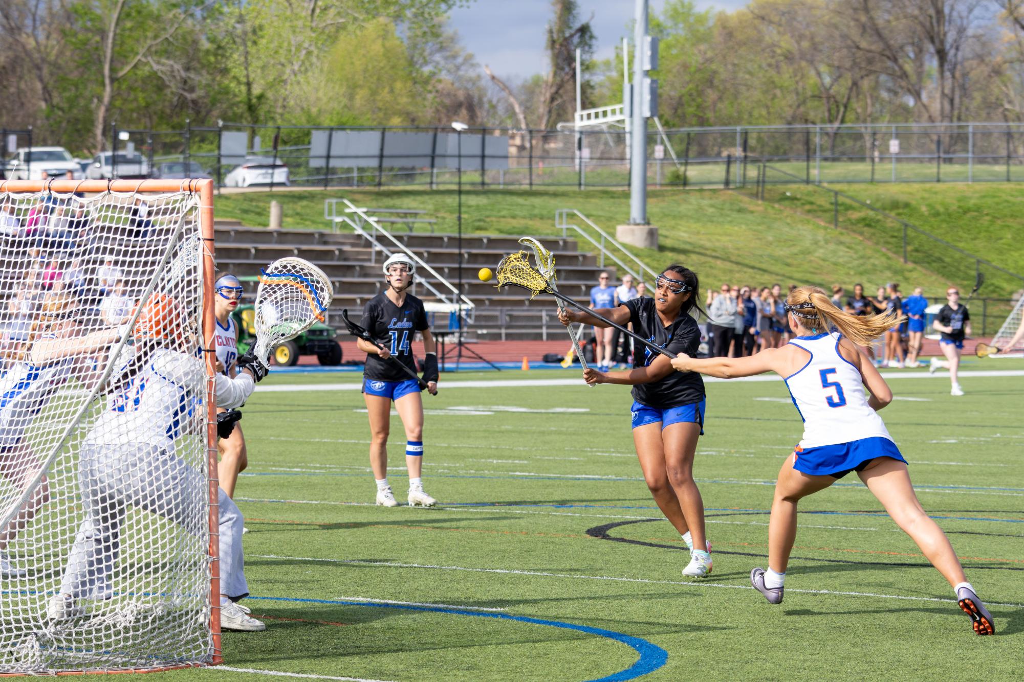 Varsity girls lacrosse takes the win against the Greyhounds April 10