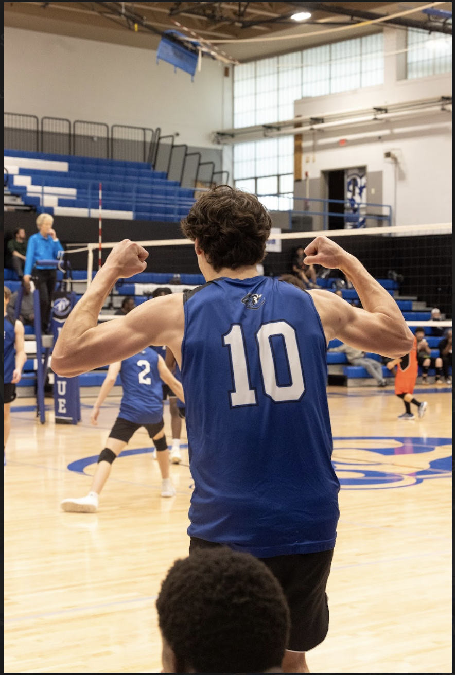 Varsity boys bolleyball wins against Ritenour April 2
