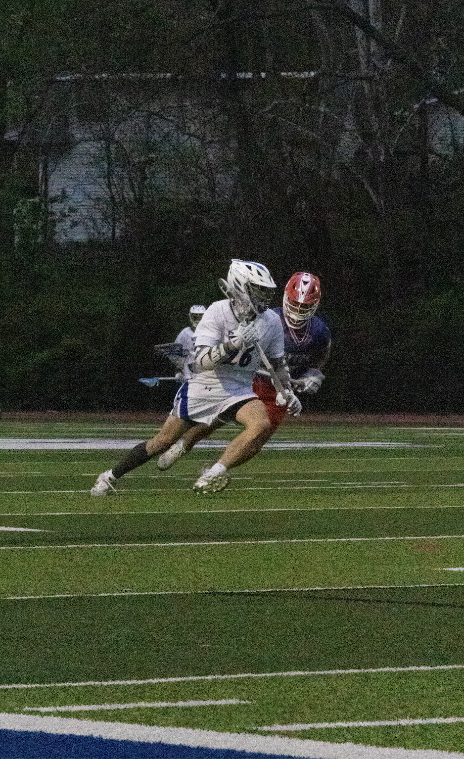 Varsity boys lacrosse defeats Clayton April 10